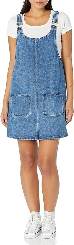 Lily Parker Adjustable Straps Denim Bib Overall Dress Jumper with Two Pockets for Women S-XL | Amazon (US)