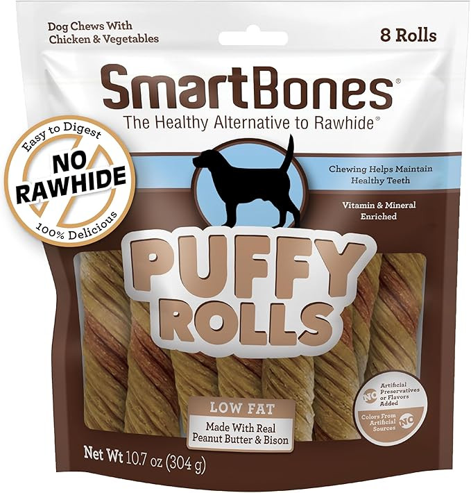 Smartbones Puffy Rolls Chews for Dogs, 8 Count, Treat Your Dog to Easy-to-Digest Rawhide-Free Che... | Walmart (US)
