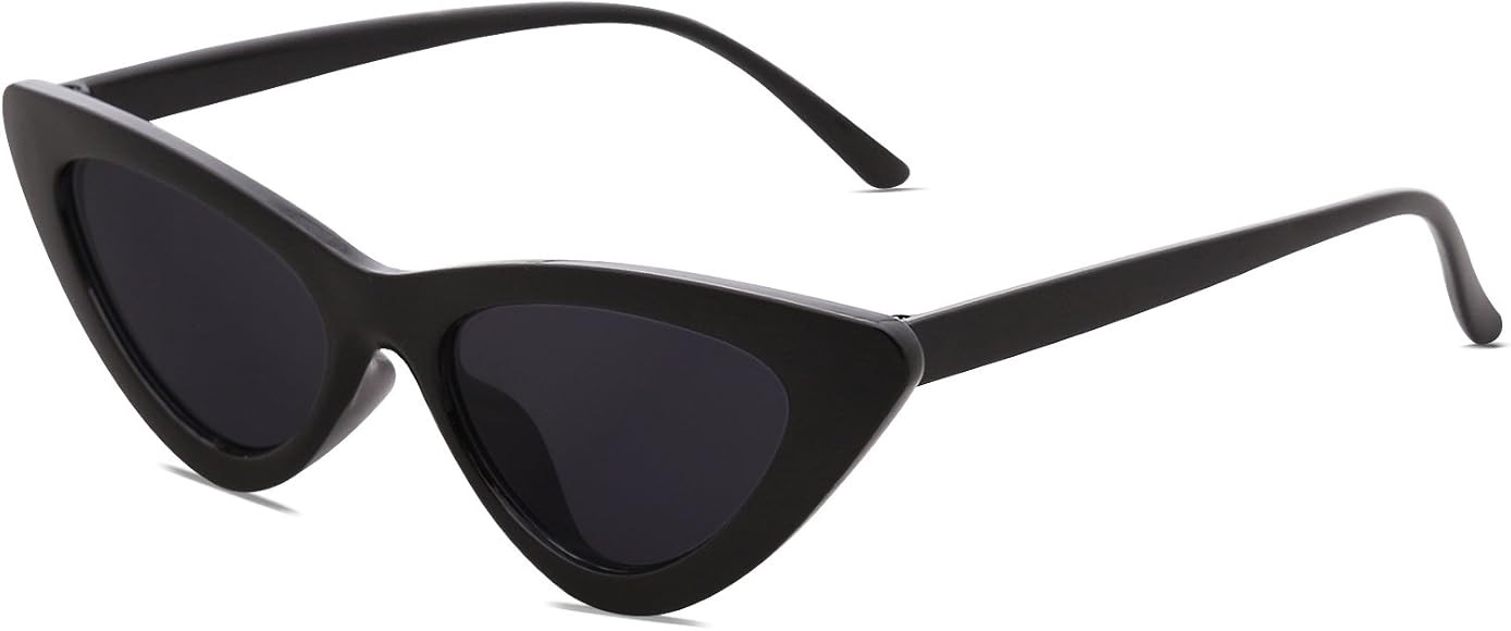 SOJOS Retro Vintage Narrow Cat Eye Sunglasses for Women Clout Goggles Plastic Frame Cardi B SJ204... | Amazon (US)