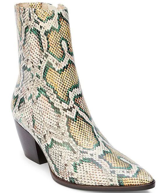 Matisse Caty Snake Print Leather Western Booties | Dillard's | Dillard's