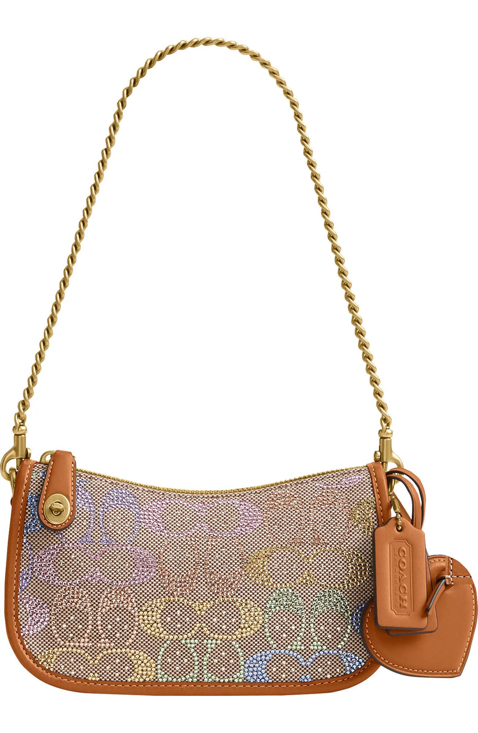 Crystal Swing Zip 20 Signature Jacquard & Leather Satchel | Nordstrom