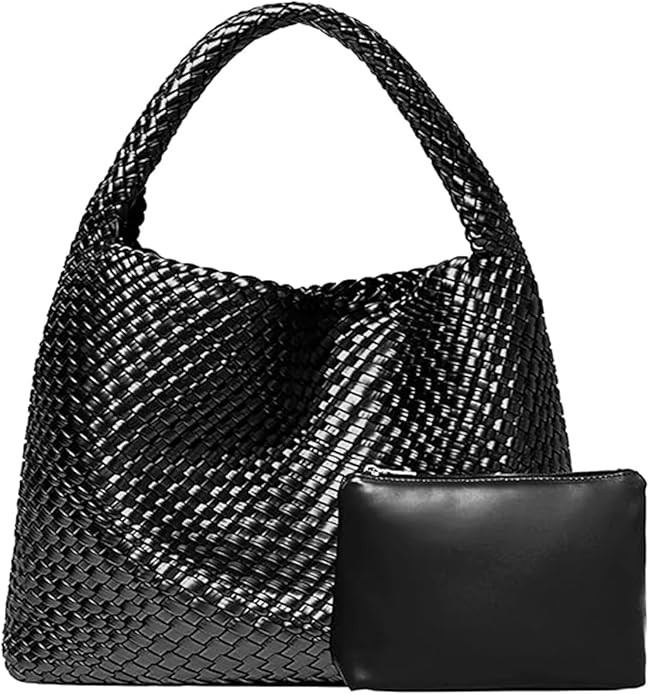 2025 Woven Tote Bag for Women, Extra Large Fashion Shoulder Hobo Bags, Leather Woven Beach Bag, W... | Amazon (US)