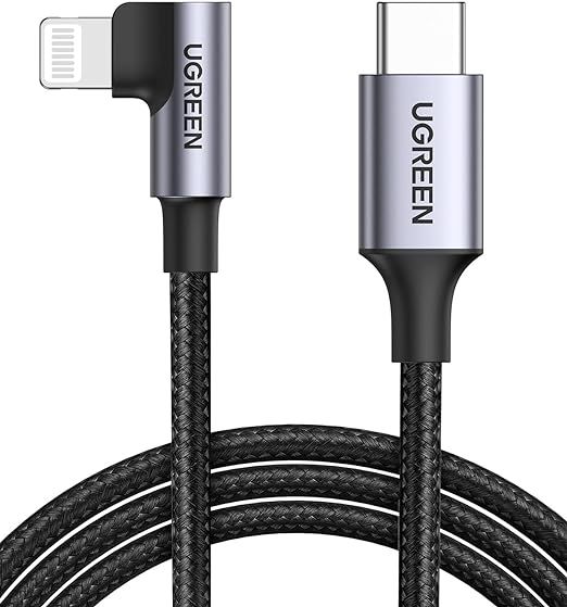 UGREEN USB C iPhone Charge Cable MFi Certified - 90 Degree USB C to Lightning Cable 6FT Compatibl... | Amazon (US)
