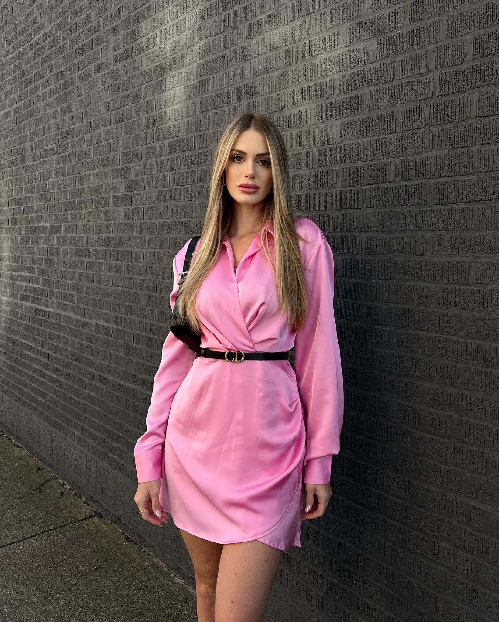 satin dress, pink, dior belt, fendi baguette, cute, comfy, barbie vibes 

#LTKstyletip #LTKFind #LTKfit