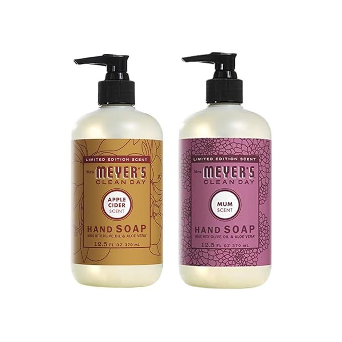 Mrs. Meyers Autumn Hand Soap Bundle: 2 items - (1) Mrs. Meyers Mum Hand Soap, (1) Mrs. Meyers App... | Amazon (US)