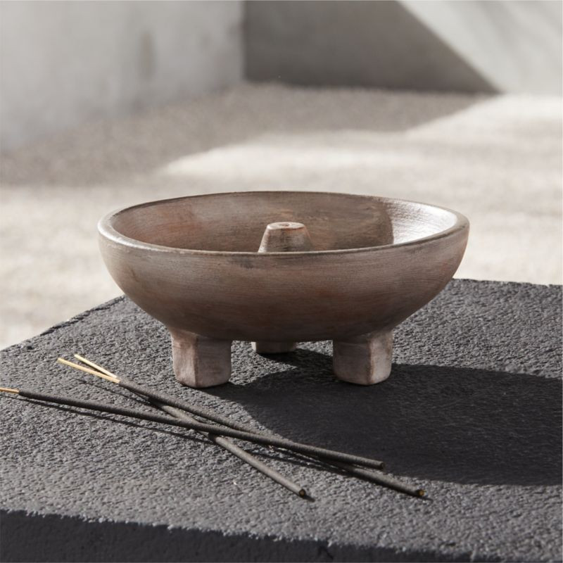 Terracotta Grey Incense Burner + Reviews | CB2 | CB2