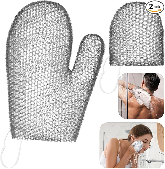 Vesici 2 Pcs Honeycomb Exfoliating Glove Set Exfoliating Bath Mitt Honeycomb Face and Body Scrubb... | Amazon (US)