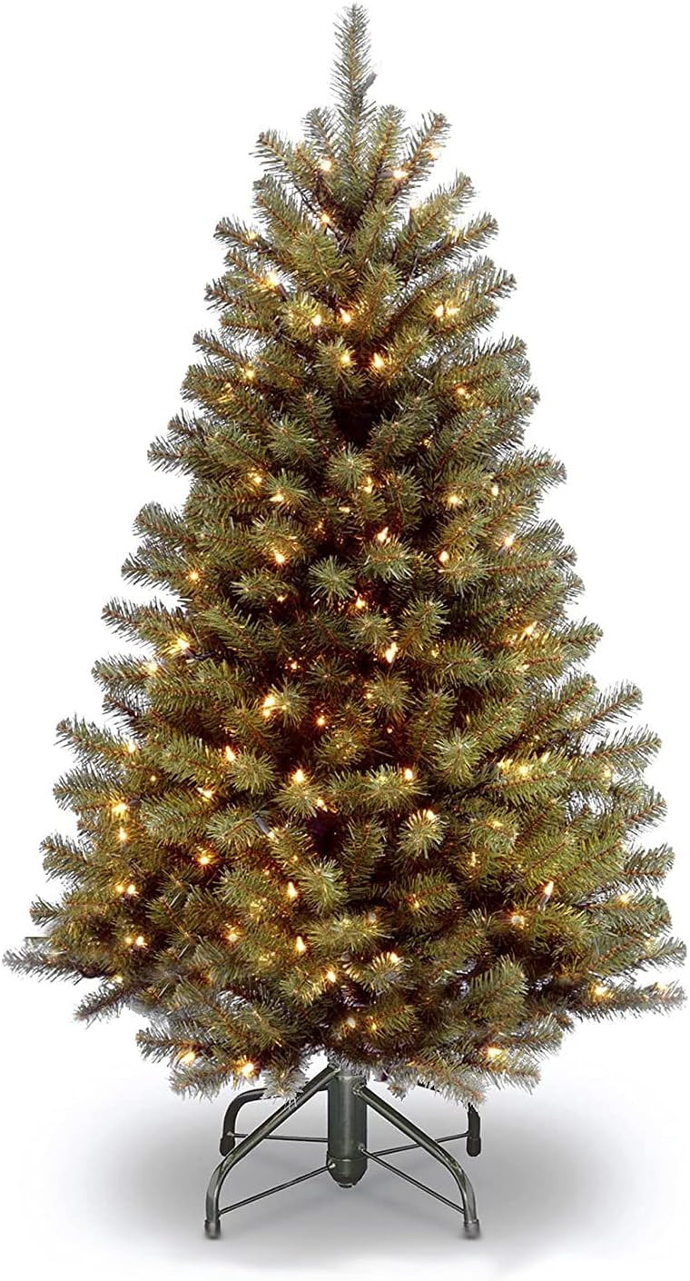 National Tree Company 4.5 ft Pre-Lit North Valley Spruce Artificial Christmas Tree, 200 Clear Lig... | Amazon (US)