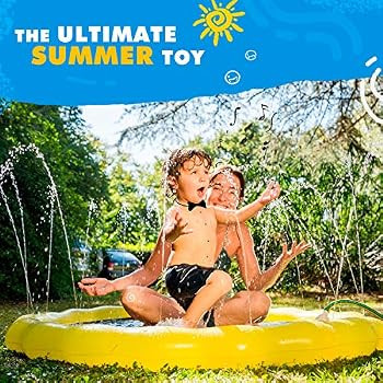 SplashEZ 3-in-1 Splash Pad, Sprinkler for Kids and Toddler Pool for Learning – Children’s Spr... | Amazon (US)
