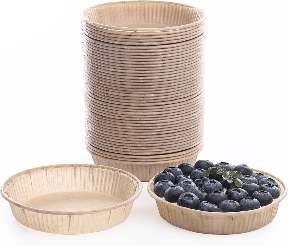 Bake Choice 30pcs Paper Mini Tart Pans for Baking, 4 Inch Mini Pie Pans, Non-stick, Disposable Qu... | Amazon (US)