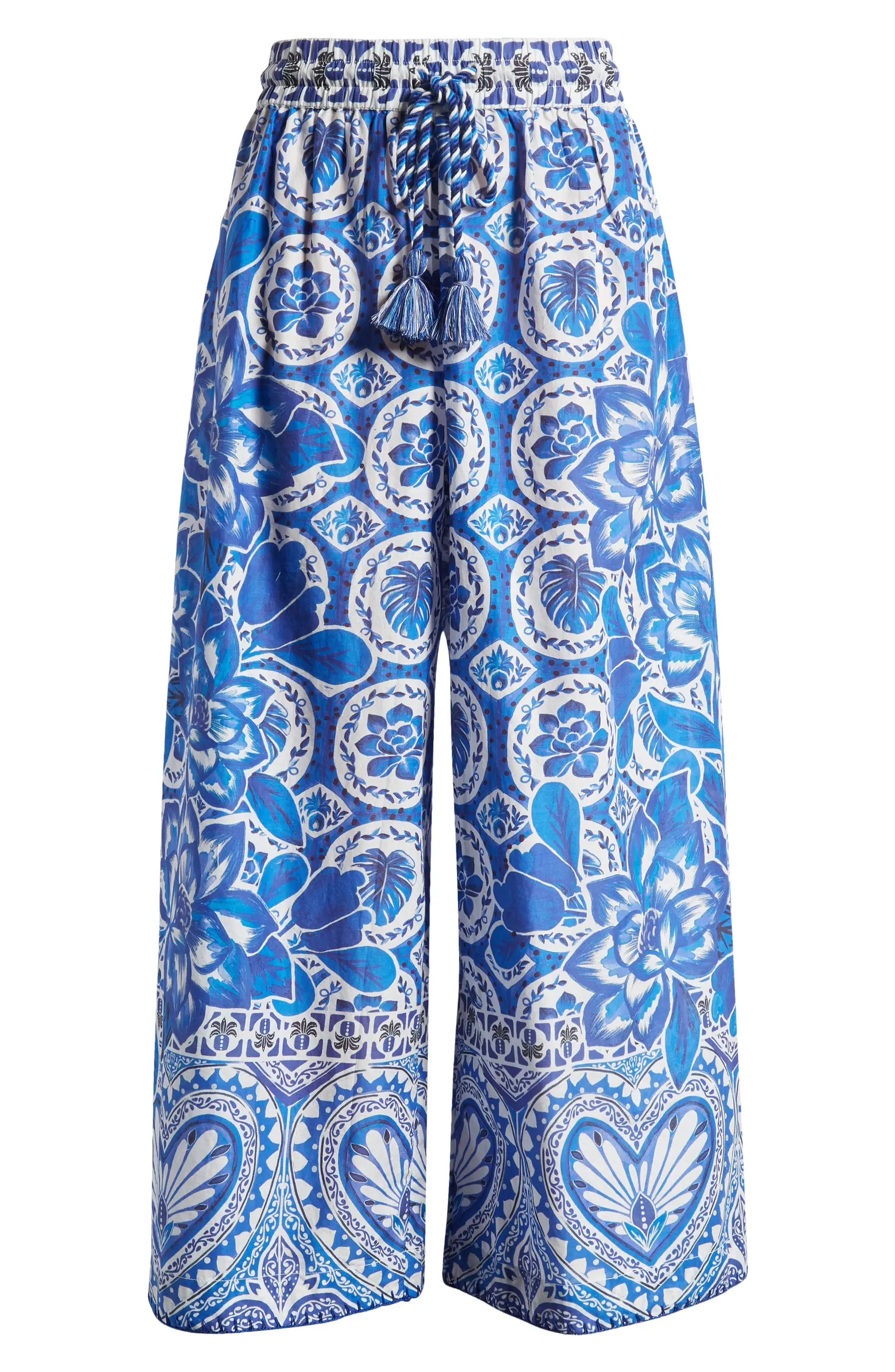 FARM Rio Tile Dream Wide Leg Cover-Up Cotton Pants | Nordstrom | Nordstrom