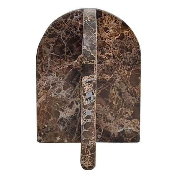 Marble Bookend, 4.5", Brown, sold by At Home | At Home