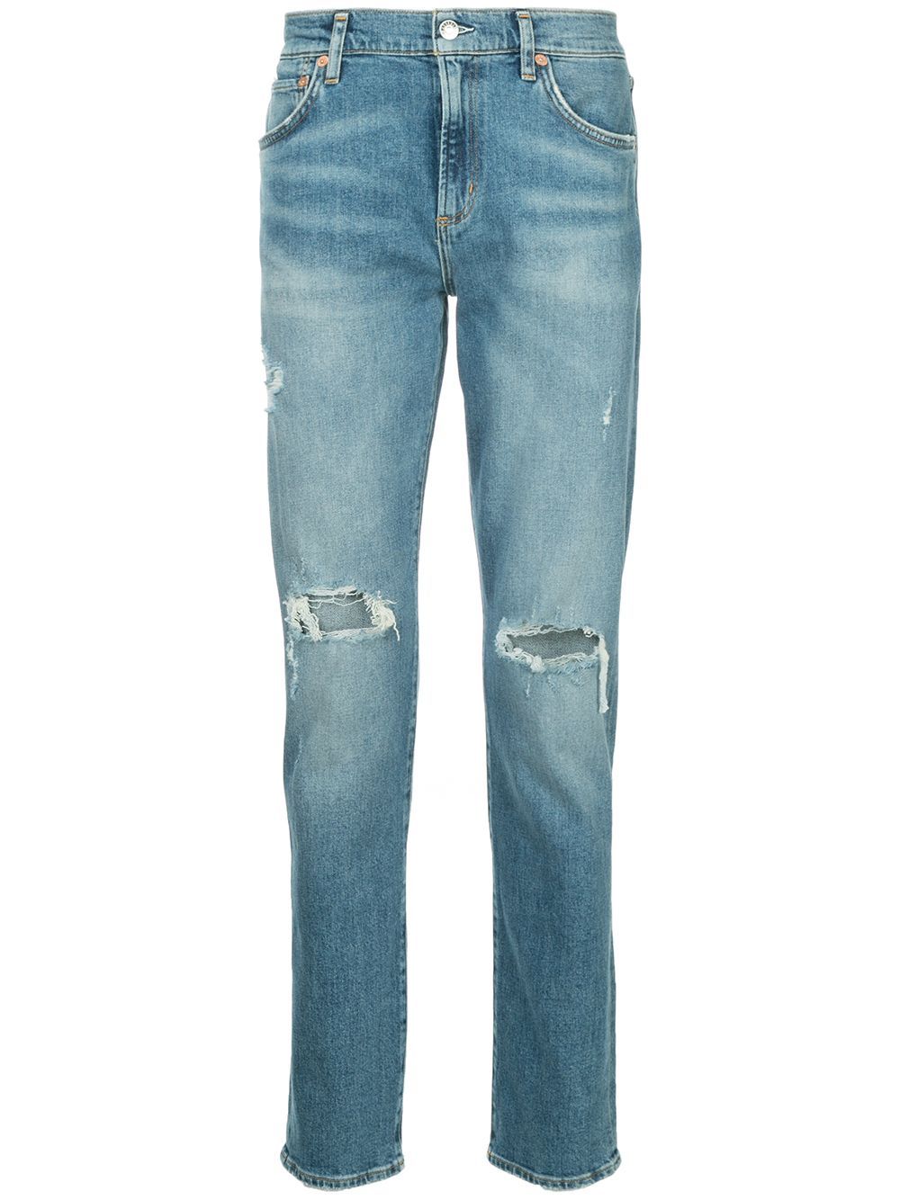 Agolde distressed straight-leg jeans - Blue | FarFetch US