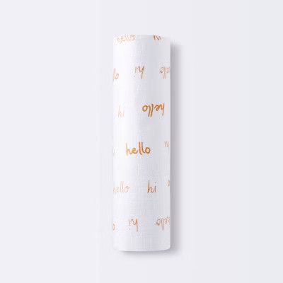 Muslin Swaddle Blanket Hello Script - Cloud Island™ | Target