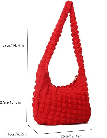 GORGLITTER Women's Bubble Shape Shoulder Bag Quilted Tote Bag Solid Crossbody Bag Lightweight Pad... | Amazon (US)