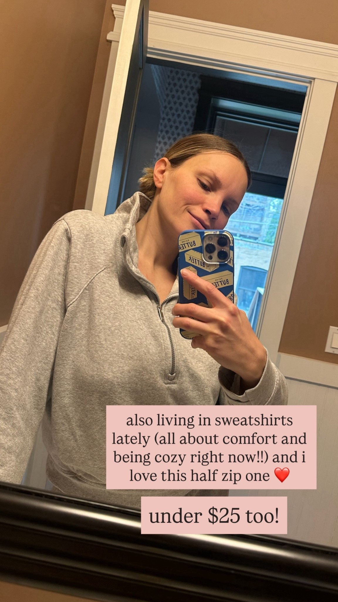 cozy half-zip sweatshirt for under $25! 

#LTKhaul #LTKspring #LTKActive