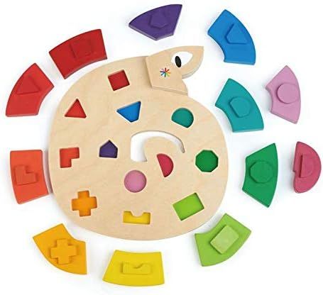 Tender Leaf Toys - Colour Me Happy - 13 Pieces Educational Colour Sorting Wooden Puzzle Toy with ... | Amazon (US)