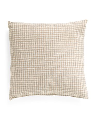 22x22 Houndstooth Printed Pillow | TJ Maxx