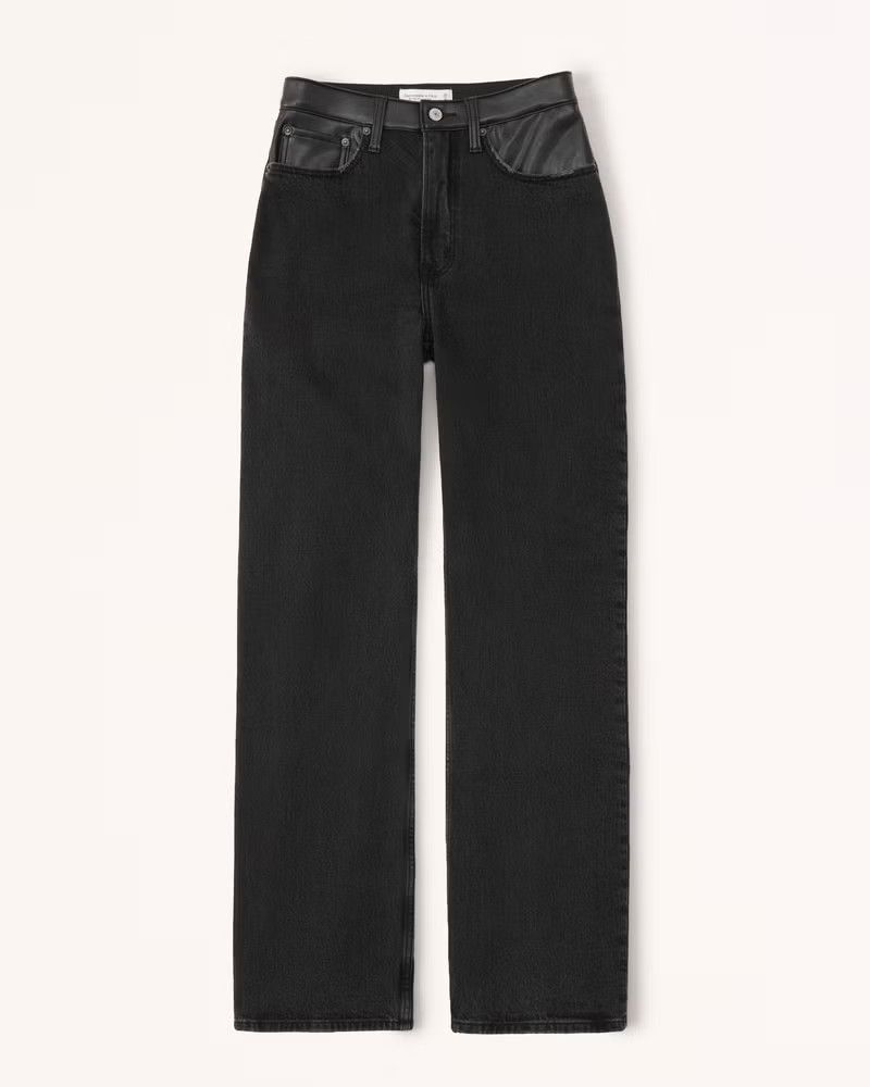 Mixed Fabric High Rise 90s Relaxed Jean | Abercrombie & Fitch (US)