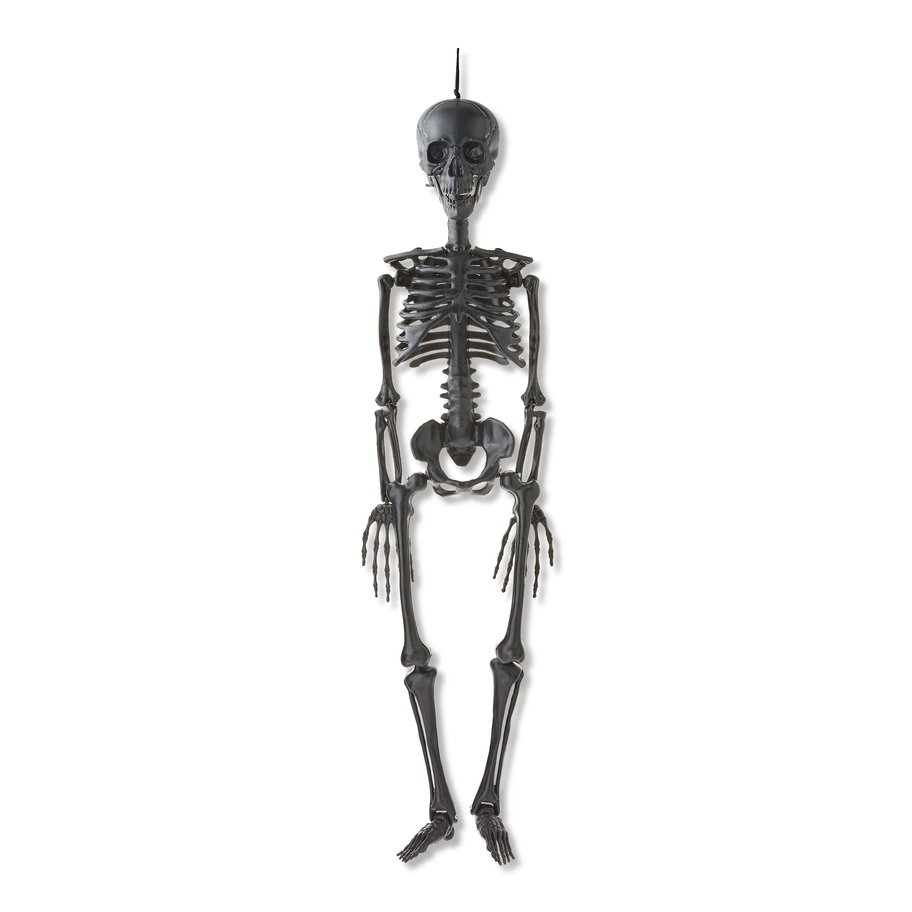 Halloween Black Hanging Skeleton Decoration, 35", by Way To Celebrate | Walmart (US)