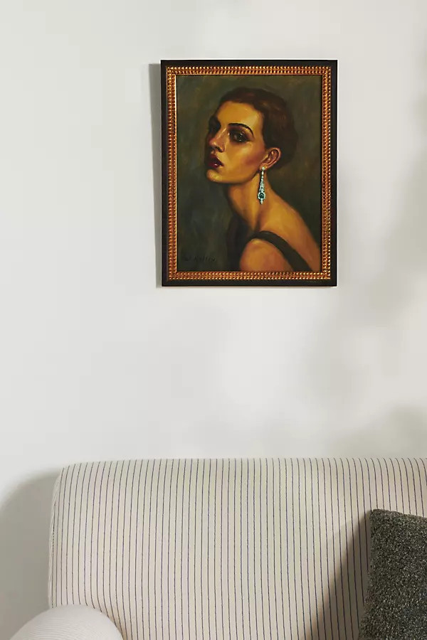 Girl With an Emerald Earring Wall Art | Anthropologie (US)