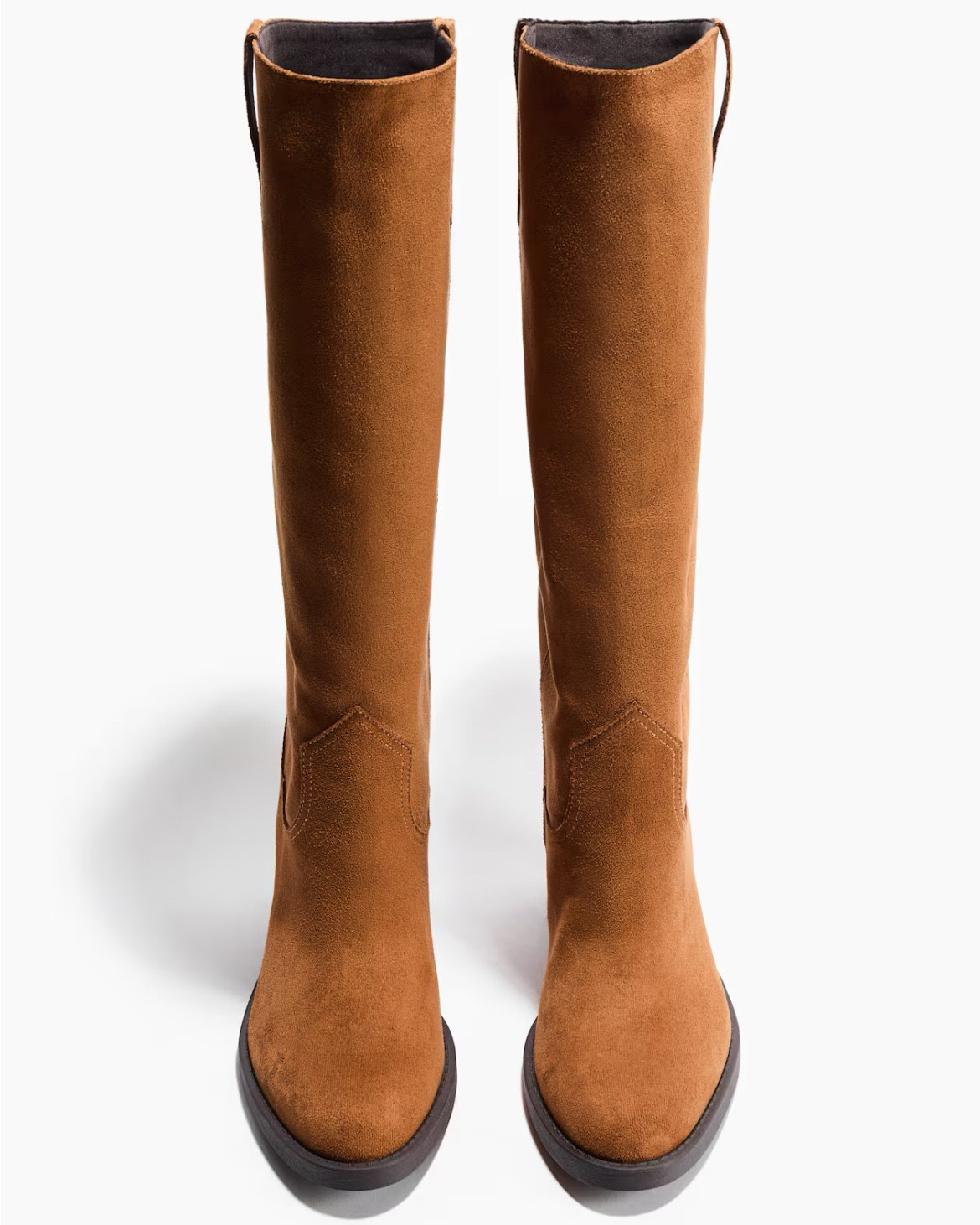 Camel suede western style knee high boots 

#LTKSeasonal