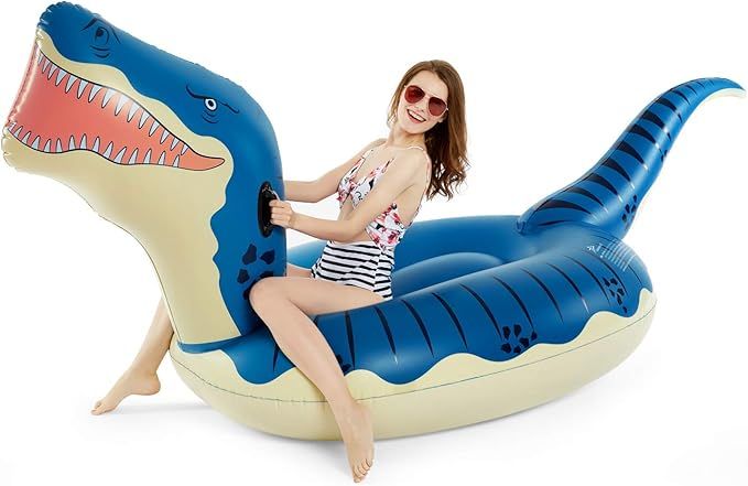 Jasonwell Inflatable Dinosaur Pool Float for Boys Girls Adults 124'' Giant T-Rex Floatie Summer B... | Amazon (US)