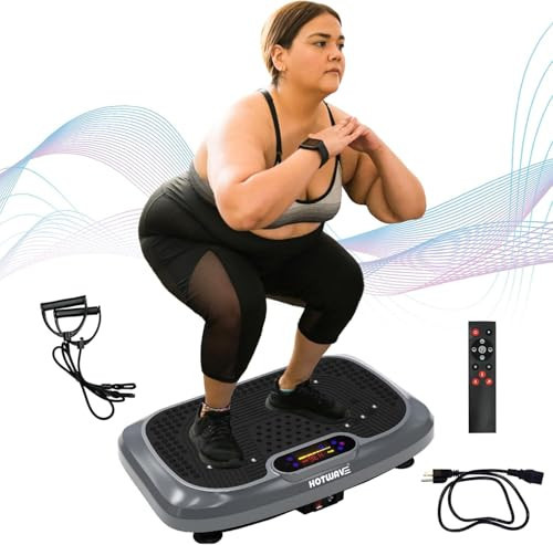 HOTWAVE Vibration Plate Exercise Machine for Lymphatic Drainage, Power Vibrating Plates Platform for Weight Loss - Whole Body Shaker Vibration Plate Machine Home Gym Shaping Fitness Workout | Amazon (US)