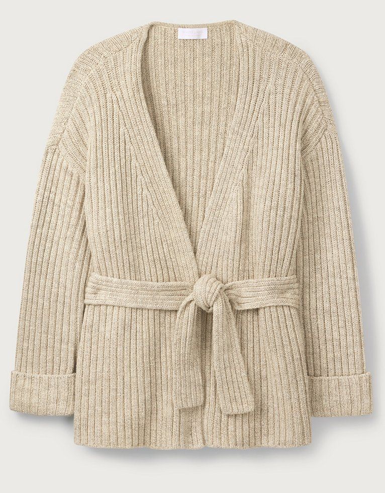Organic-Cotton-Rich Belted Cardigan | The White Company (UK)