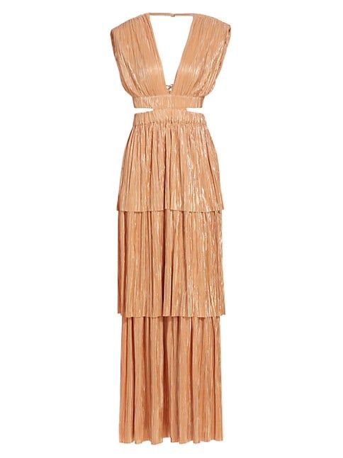 Athena Cut-Out Pleated Maxi Dress | Saks Fifth Avenue