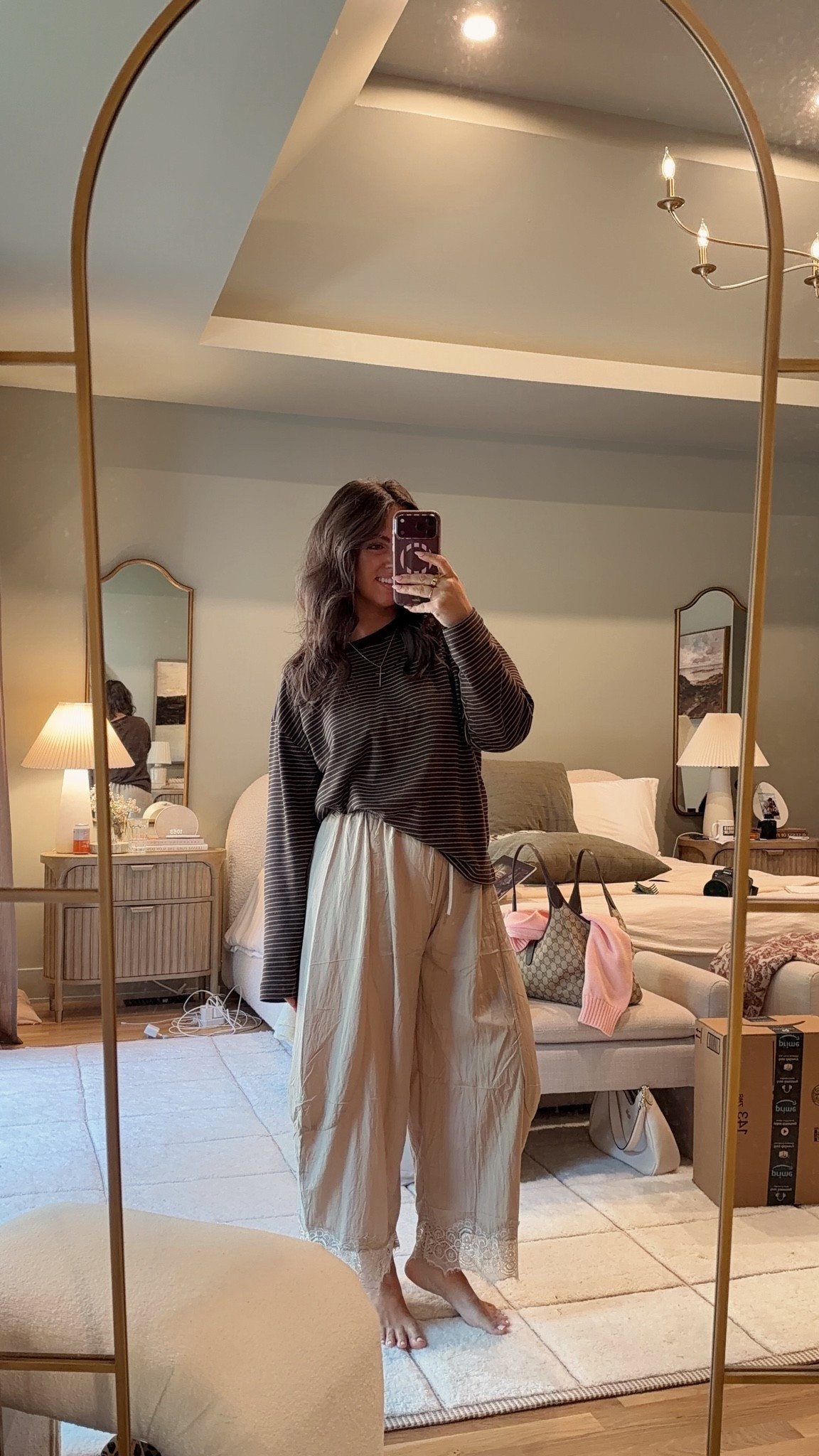 Today’s outfit!! Bump friendly, Amazon pants!