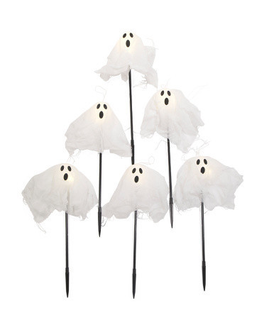 Set Of 6 Flying Ghosts Pathway Lights | TJ Maxx