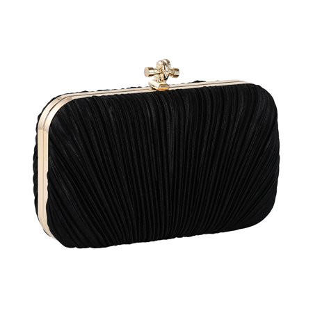 Clearance Women Glitter Pleated Clutch Purse Evening Bag Wedding Party Large Capacity Gift | Walmart (US)