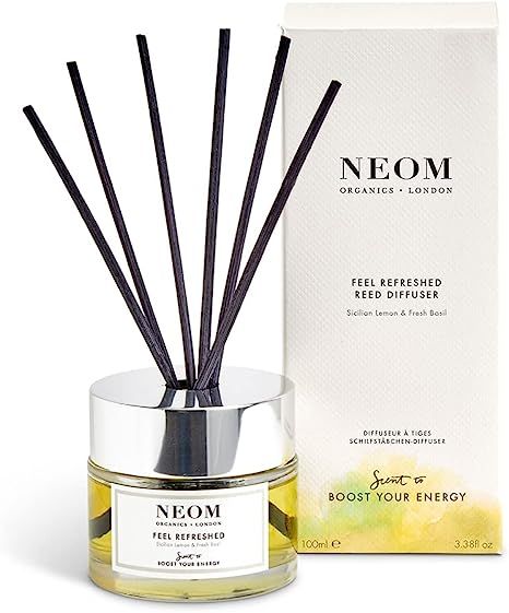 NEOM- Feel Refreshed Reed Diffuser, 100ml | Lemon & Basil Essential Oil | Scent to Boost Your Ene... | Amazon (UK)