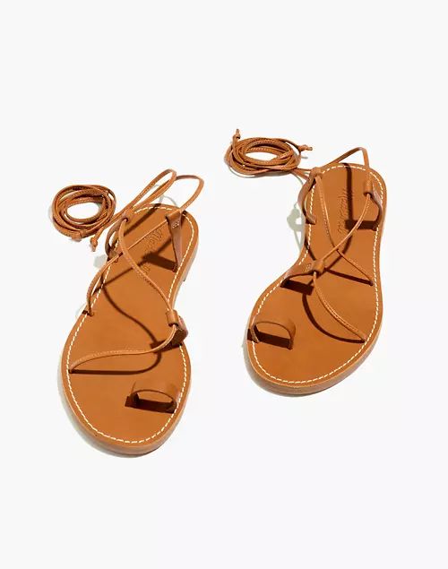 The Boardwalk Lace-Up Toe-Hold Sandal | Madewell