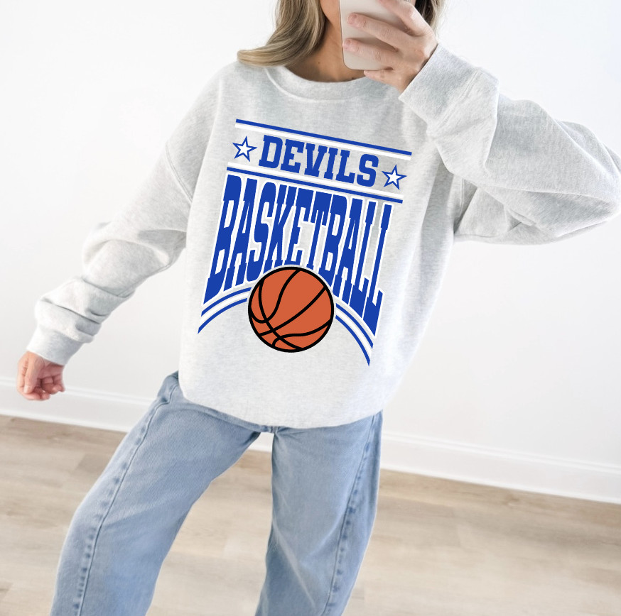 Devils Basketball- Ash Sweatshirt — BECK + PALM BECK+PALM | BECK+PALM