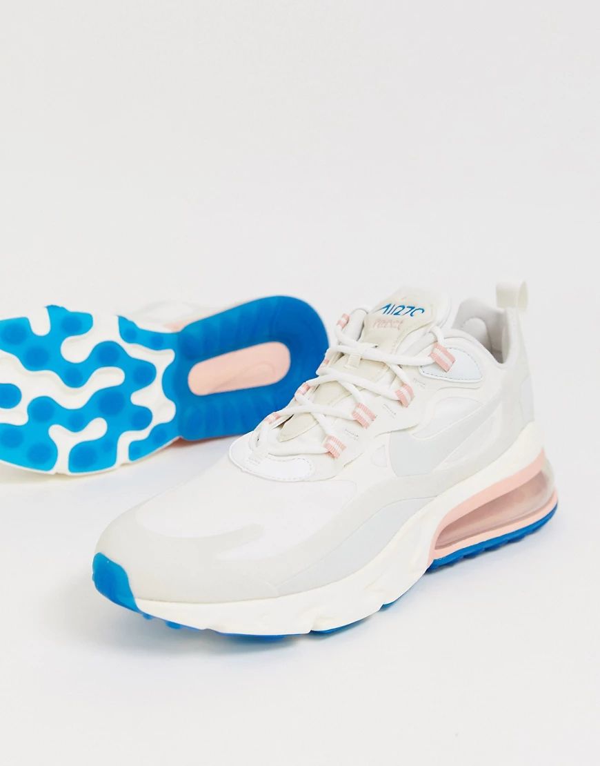 Nike Air Max 270 React trainers in white | ASOS (Global)