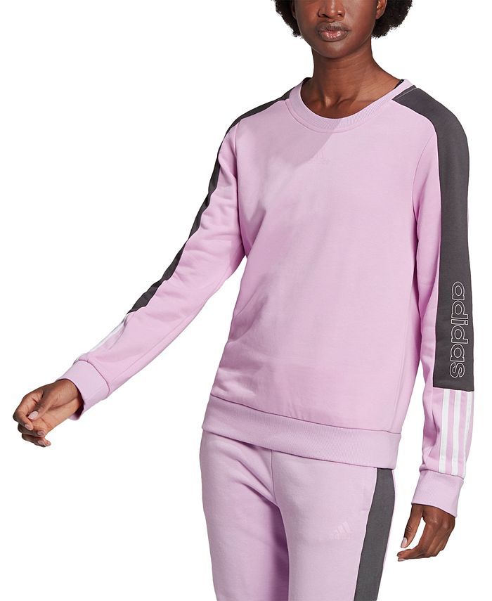 adidas Women's Essentials Colorblocked Sweatshirt & Reviews - Tops - Women - Macy's | Macys (US)