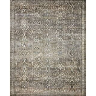 LOLOI II Layla Antique/Moss 7 ft. 6 in. x 9 ft. 6 in. Traditional 100% Polyester Runner Rug, ANTIQUE | The Home Depot