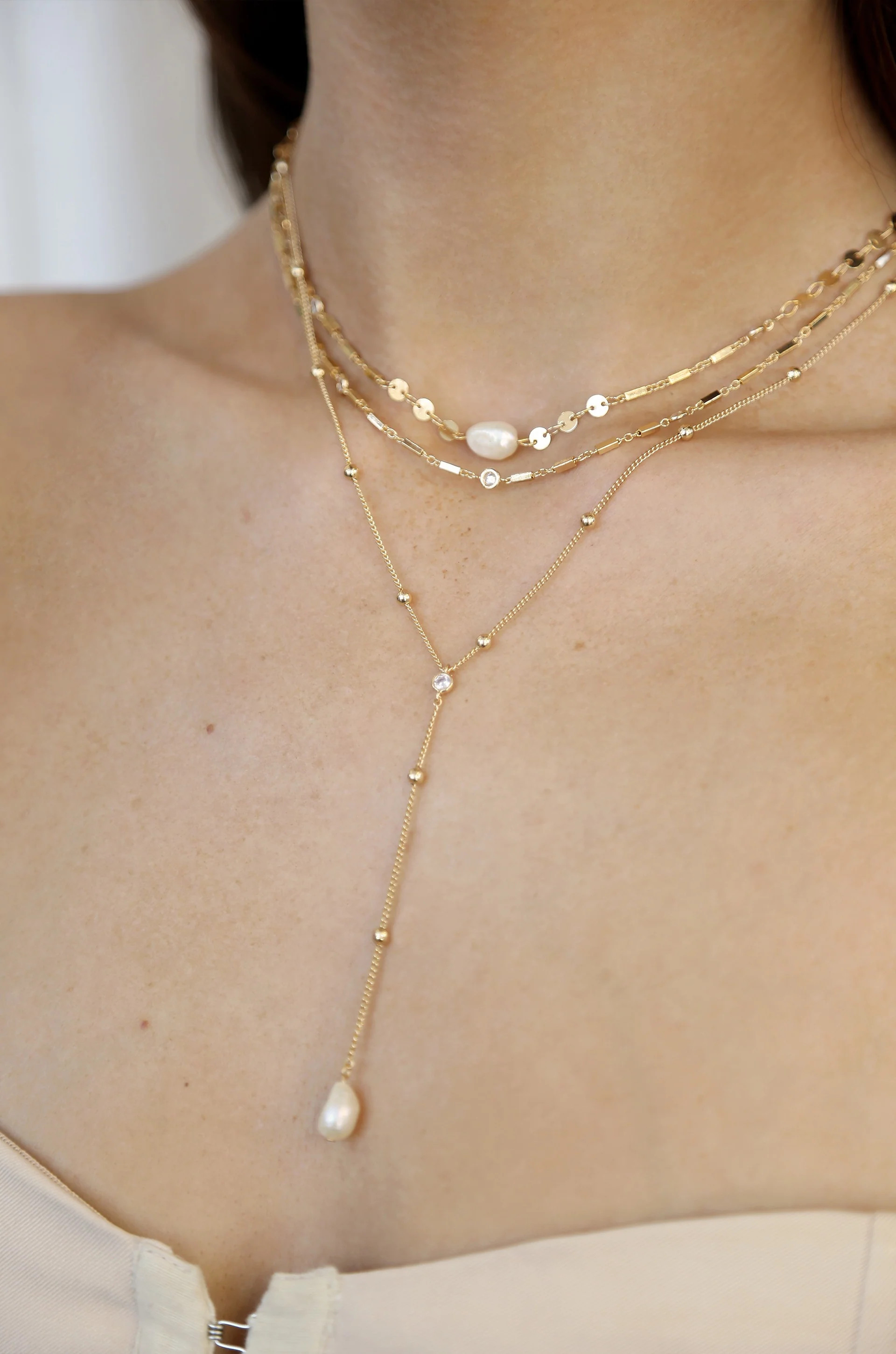 Forever Falling Pearl Lariat | Ettika
