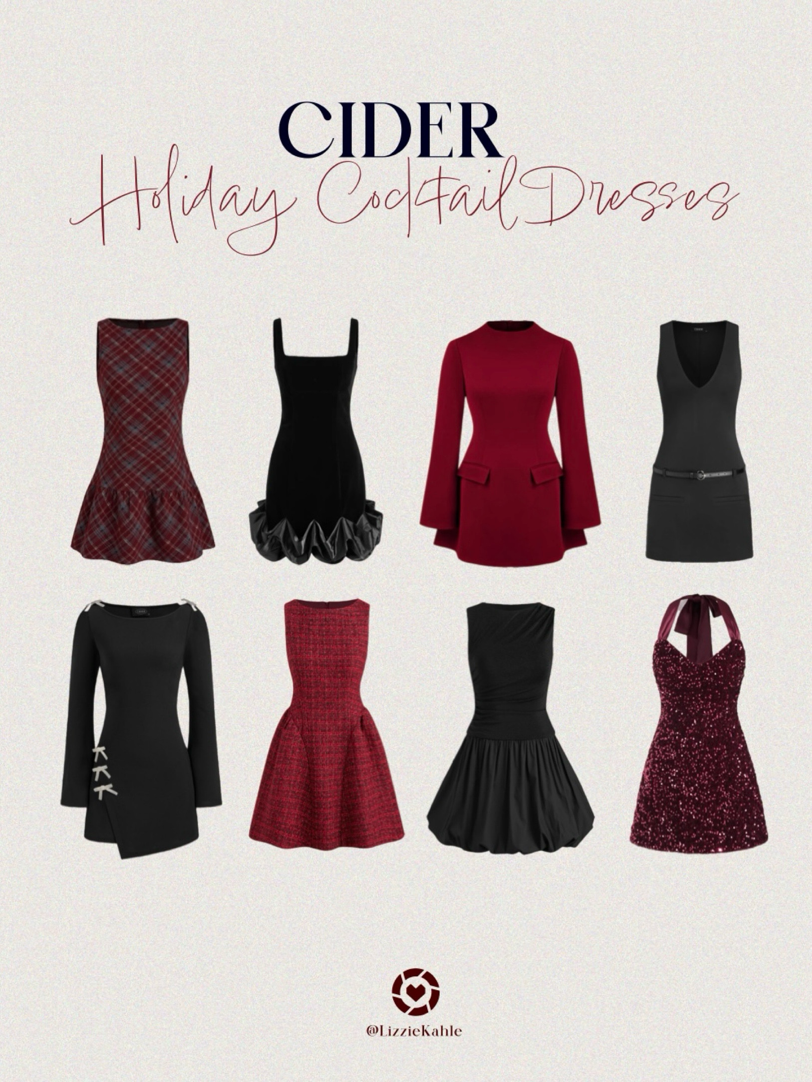 8 holiday party inspired cocktail dresses + similar styles & accessories linked ♥️⛓️‍💥✨🤍 

#LTKHoliday #LTKParties #LTKSeasonal