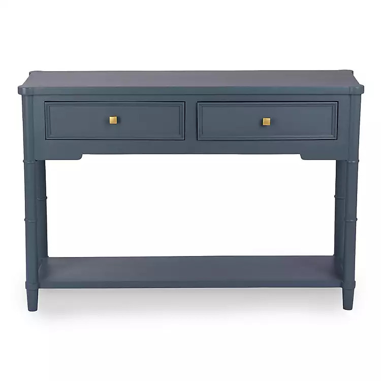 New! Genevieve French Blue Wood Console Table | Kirklands
