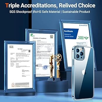 TORRAS iPhone 12 Pro Max Case [Diamond Clear] No.1 Anti-Yellow [Upgraded Military Grade Protectiv... | Amazon (US)