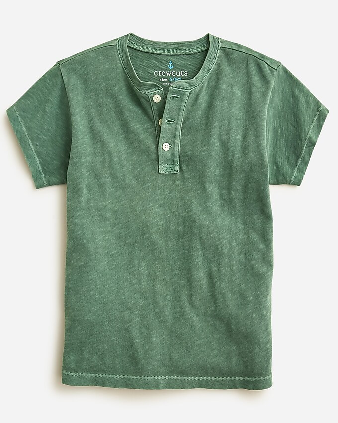 Boys' short-sleeve garment-dyed henley | J. Crew US
