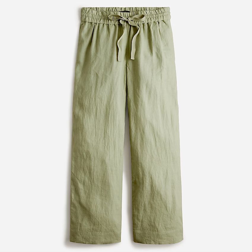 Petite Wide-leg seaside pant in linen | J.Crew US