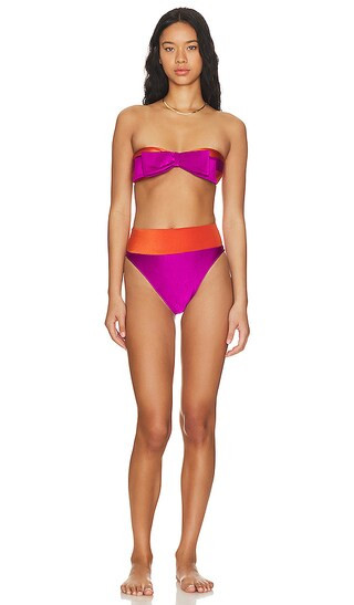 Solid Bicolor Bikini in Orange & Pink | Revolve Clothing (Global)
