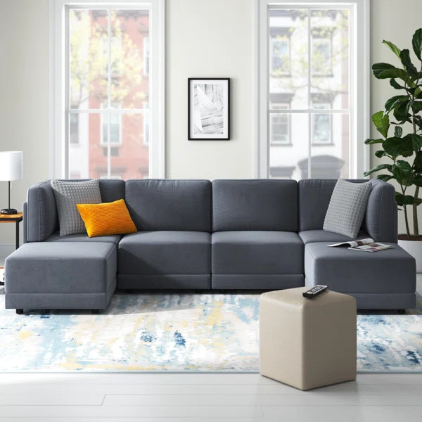 Fultonham 6 - Piece Upholstered Chaise Sectional | Wayfair North America