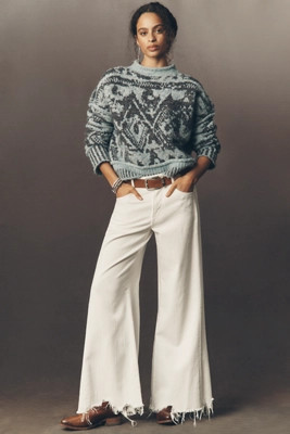 The Adi Mid-Rise Flare Jeans by Pilcro | Anthropologie (US)