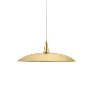 Hampton Bay Shamley 3-Light Polished Brass Pendant Light Fixture with Metal Dome Shade C7785 - Th... | The Home Depot