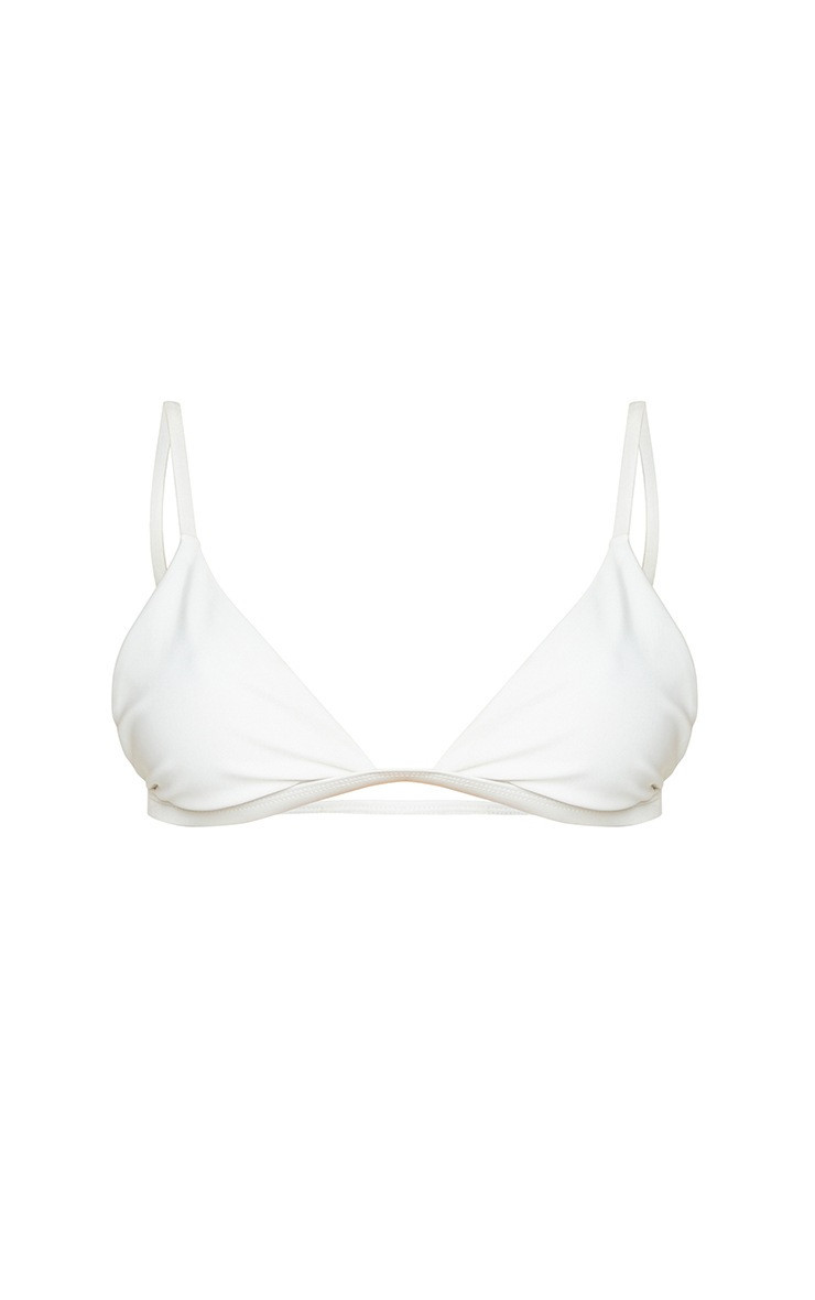 White Itsy Bitsy Mix & Match Bikini Top | PrettyLittleThing US